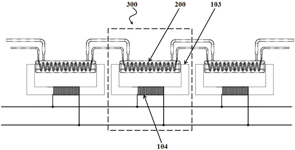 Multi-stage induction type continuous flow magnetoelectric processing apparatus and application of same