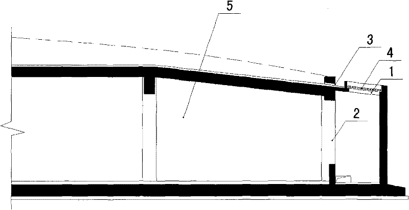 Lateral air exhaust and lighting structural system of underground garage