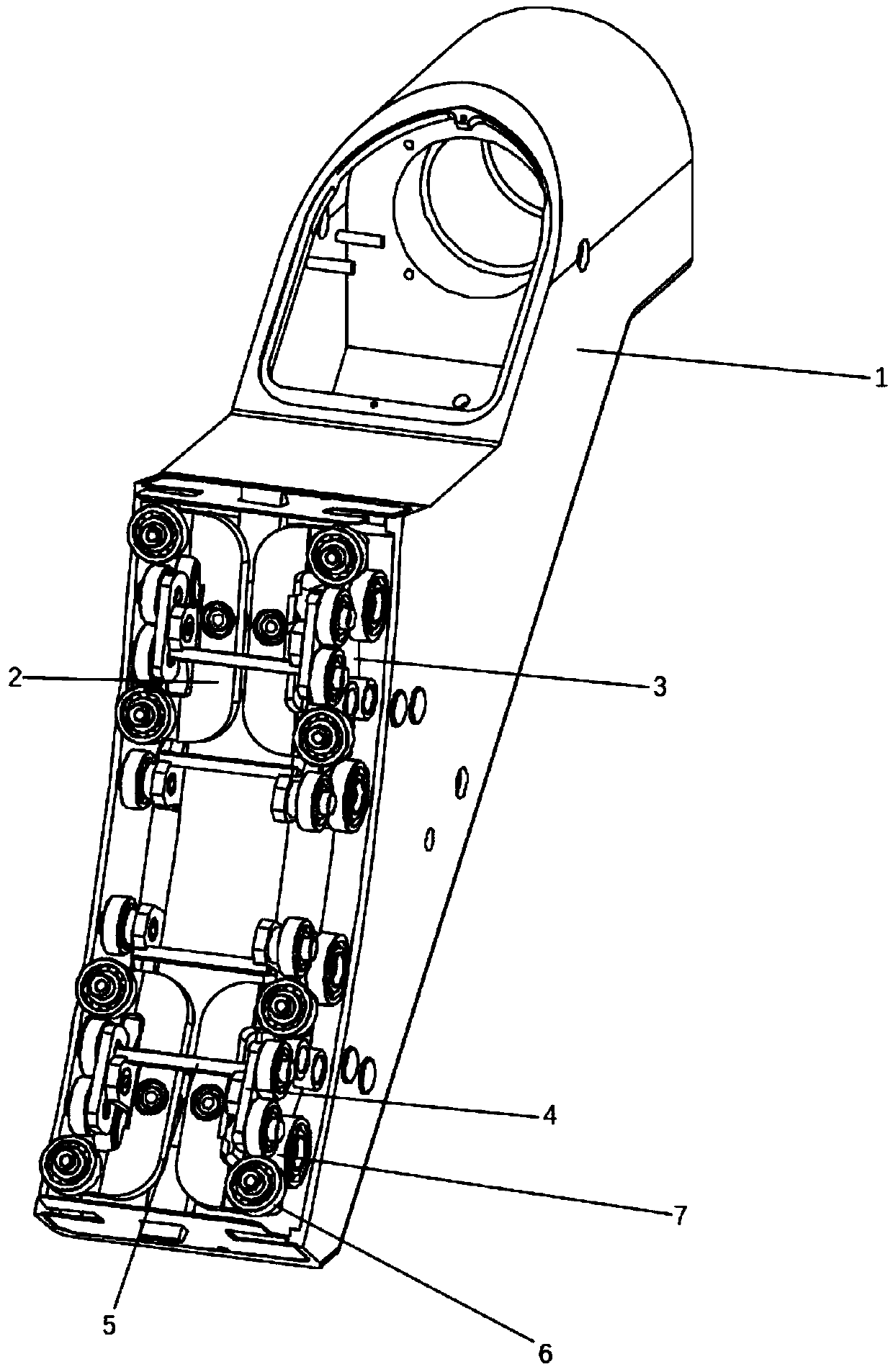 Automatic C-shaped-arm bearing laminating device