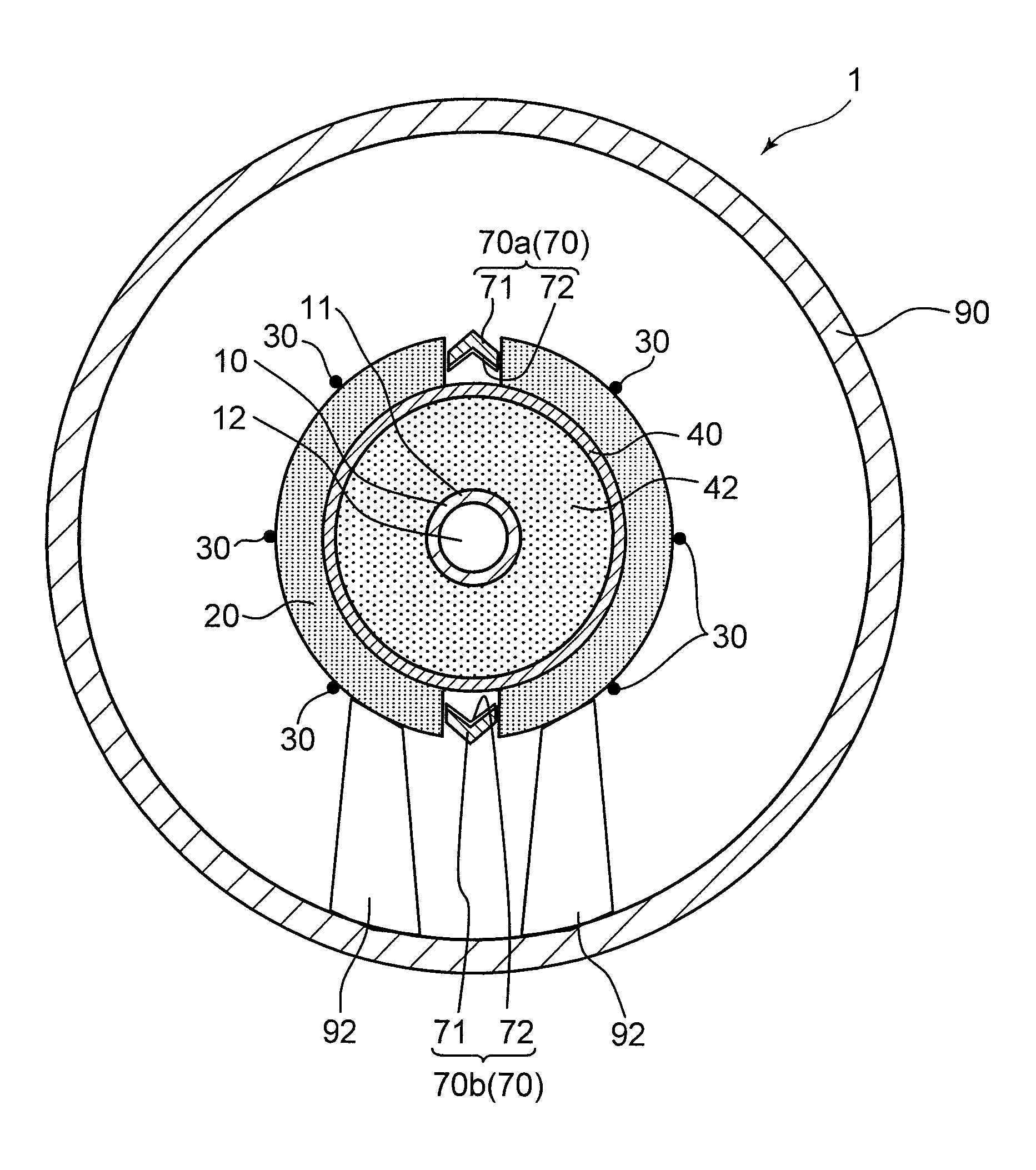 Blast treatment method and blast treatment device