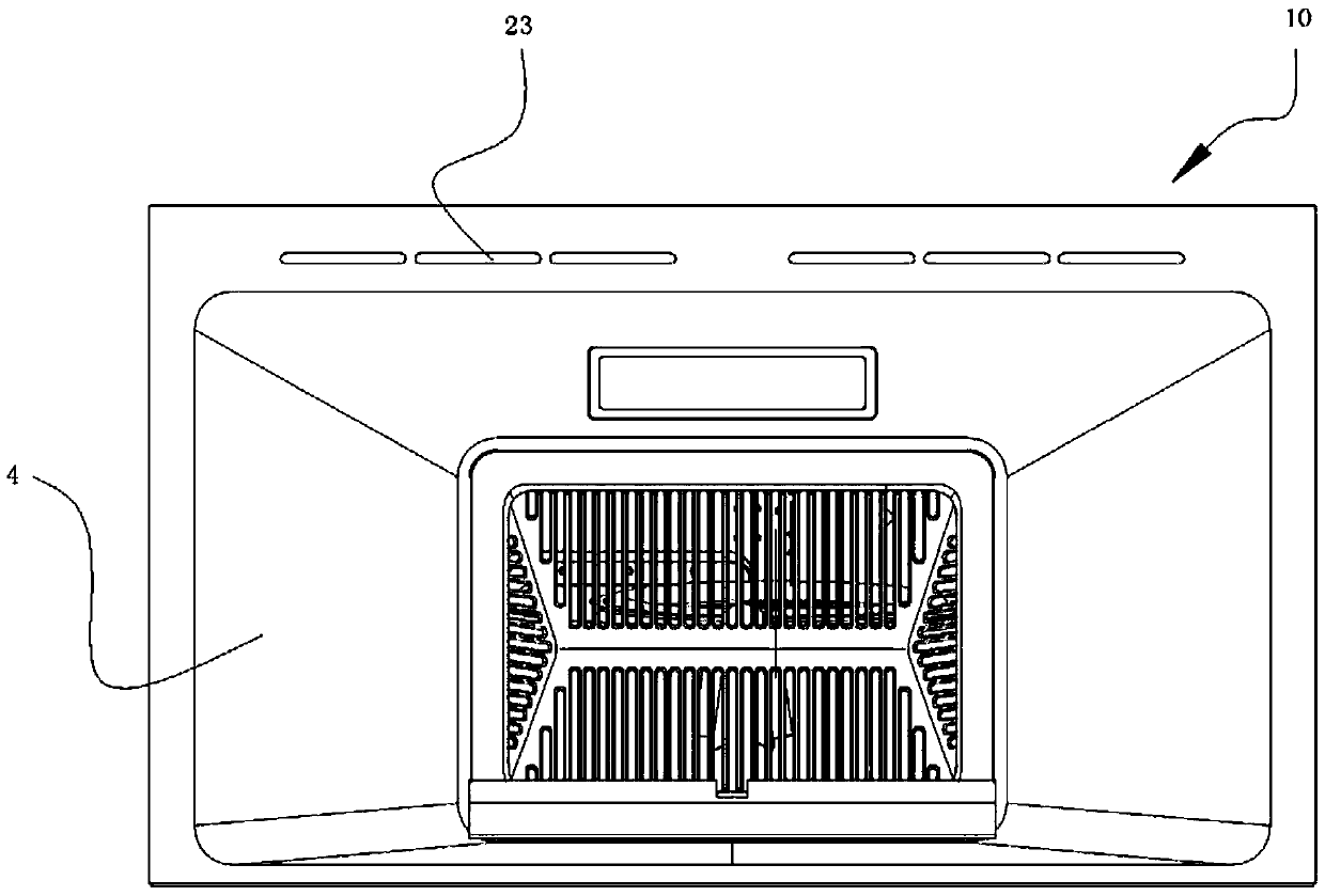 Air curtain extractor hood