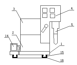 Sucking disc type bench drill