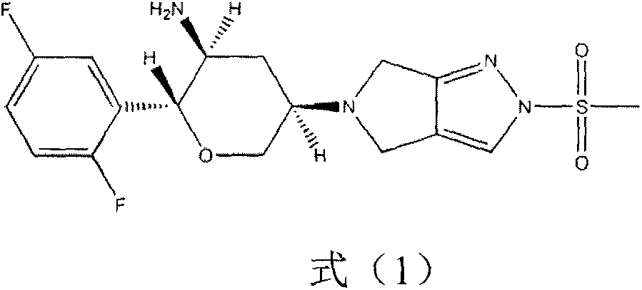 Preparation method of chiral intermediate of omarigliptin