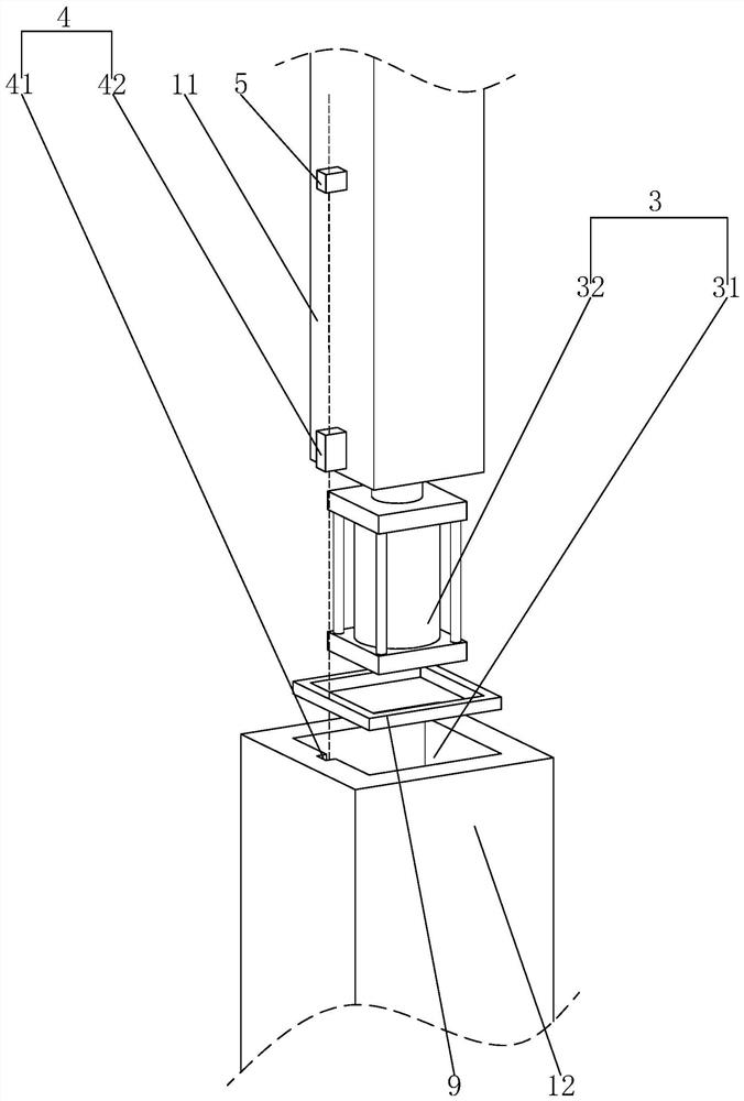 A steel structure support frame