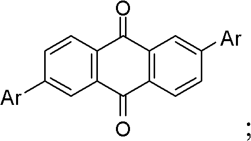 Anthraquinone derivative material and preparation method and application thereof