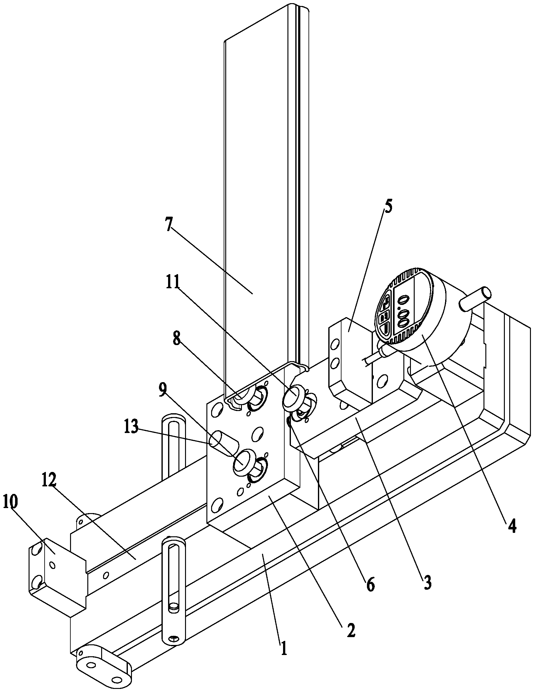 Sliding rail outer rail measuring device
