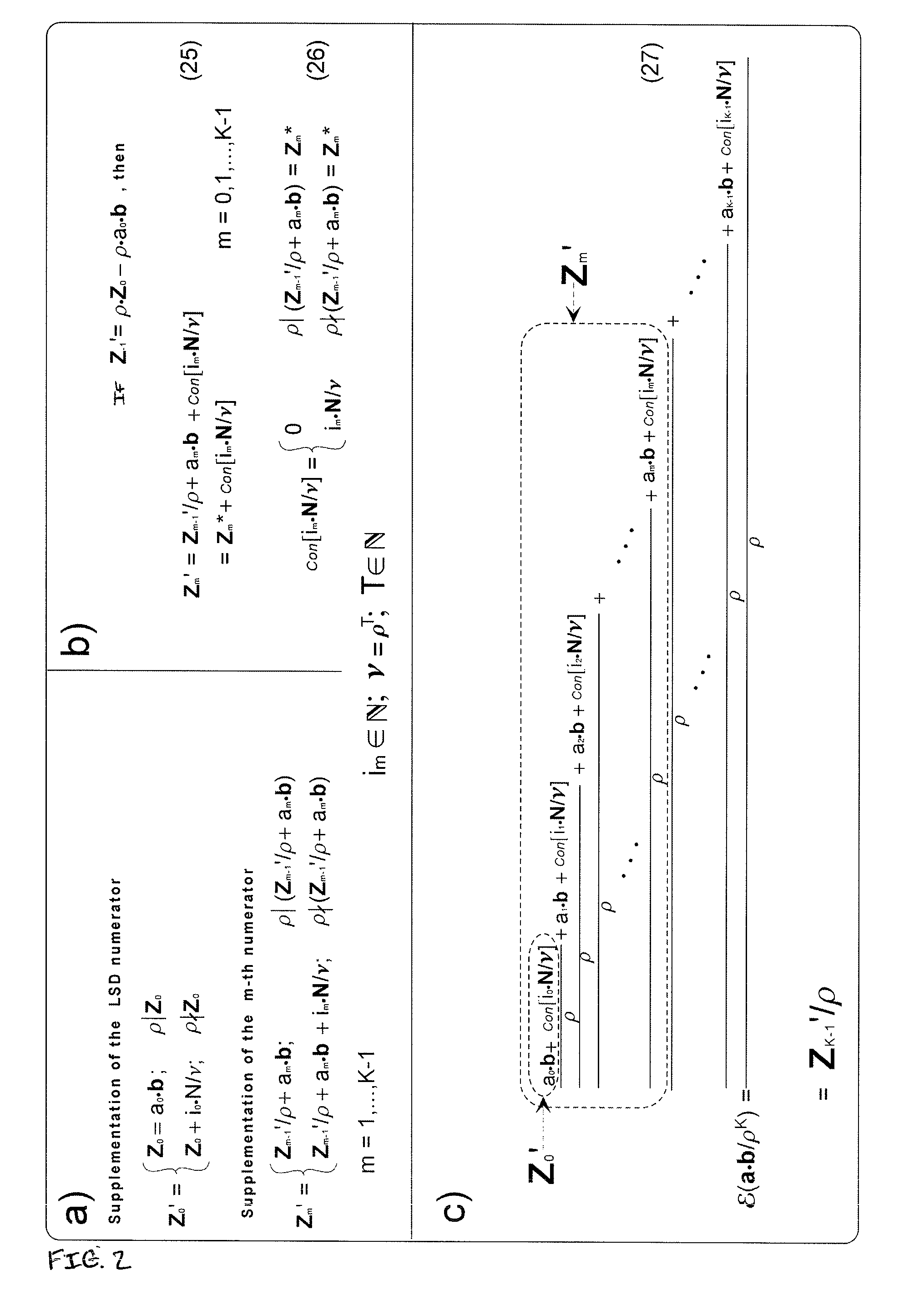 Circuits for modular arithmetic based on the complementation of continued fractions