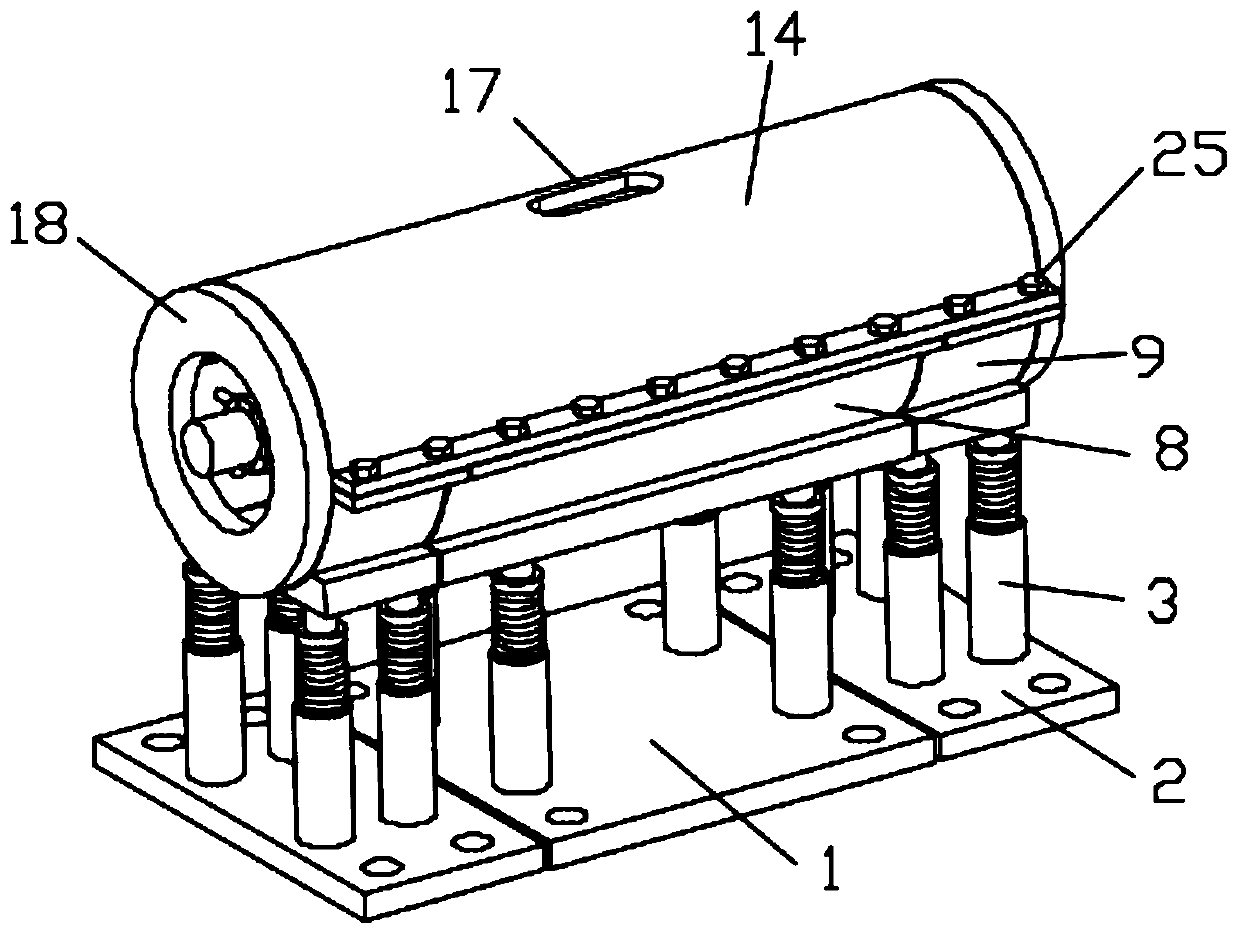 Construction mold supporting device for water conservancy pipelines in dam body