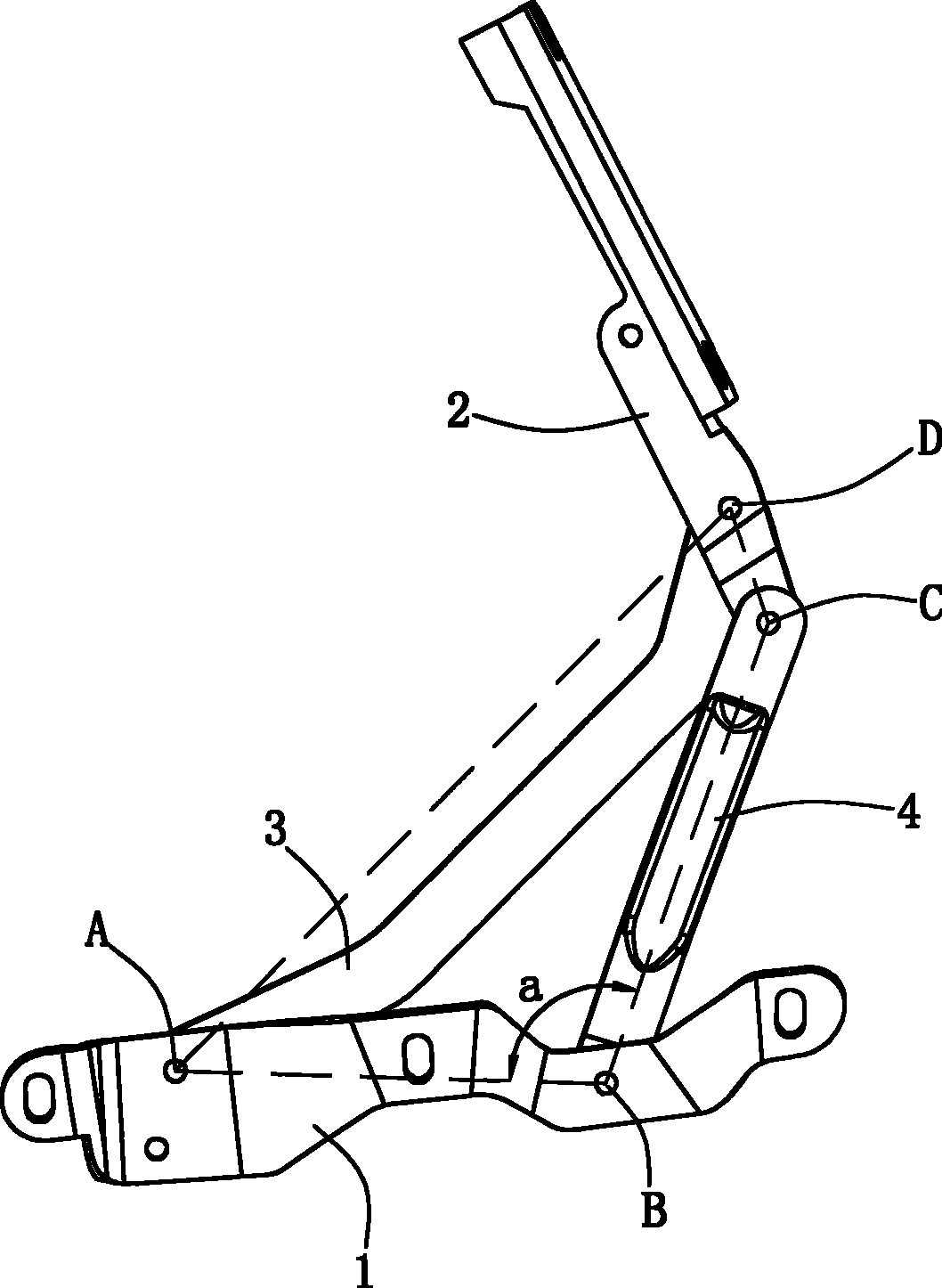 Automobile luggage case link connection apparatus