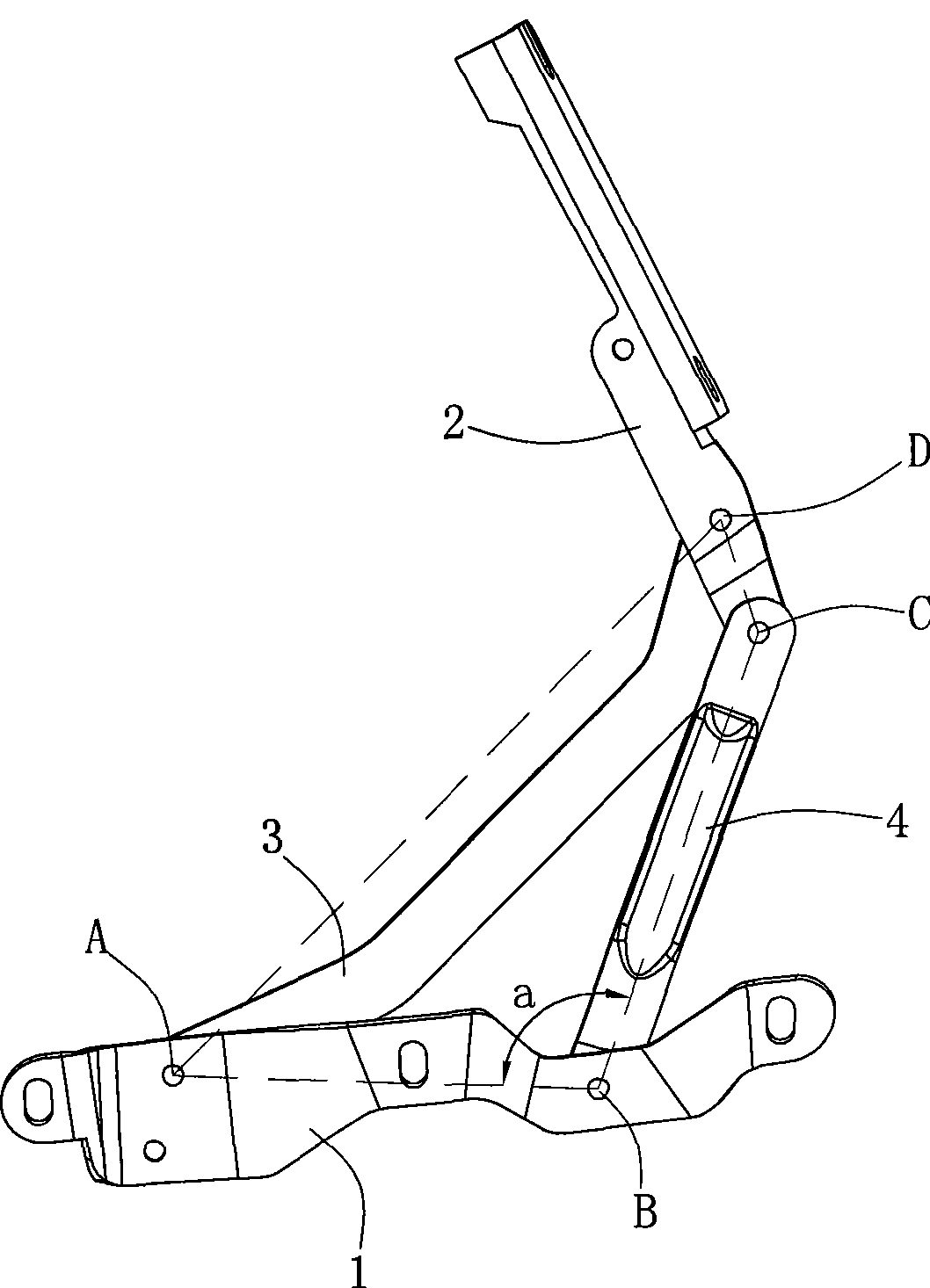 Automobile luggage case link connection apparatus