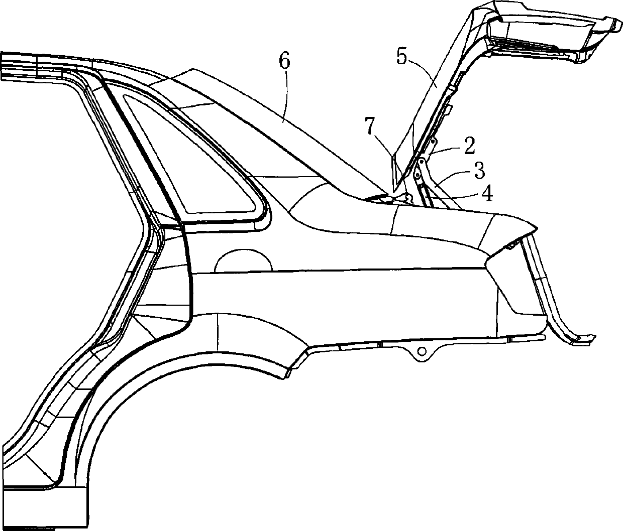 Automobile luggage case link connection apparatus