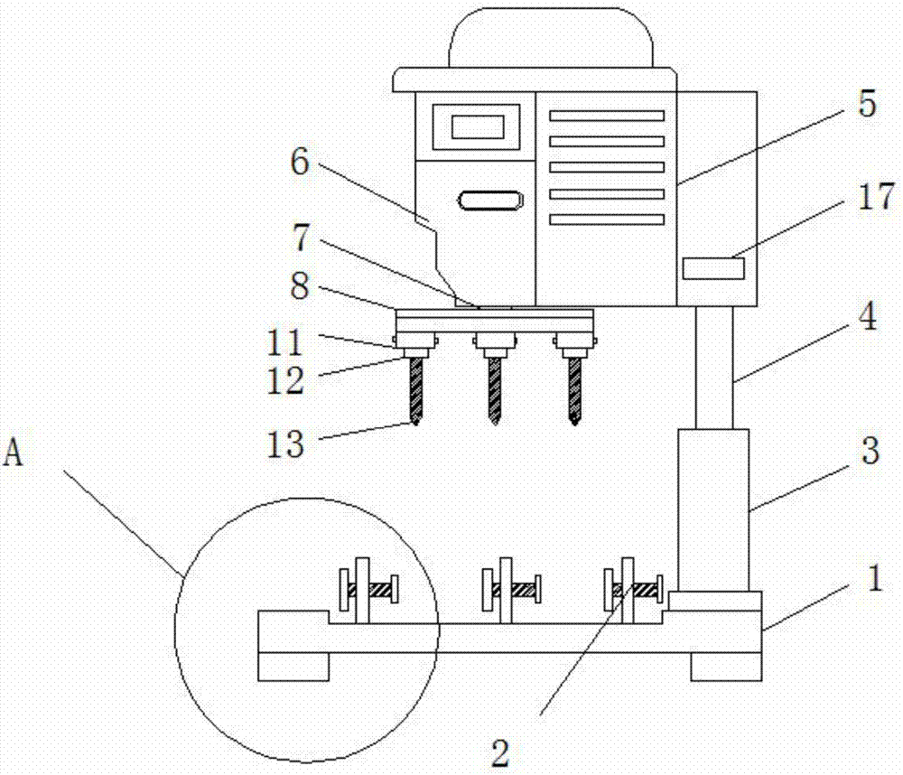 Special multi-head tapping machine for hardware