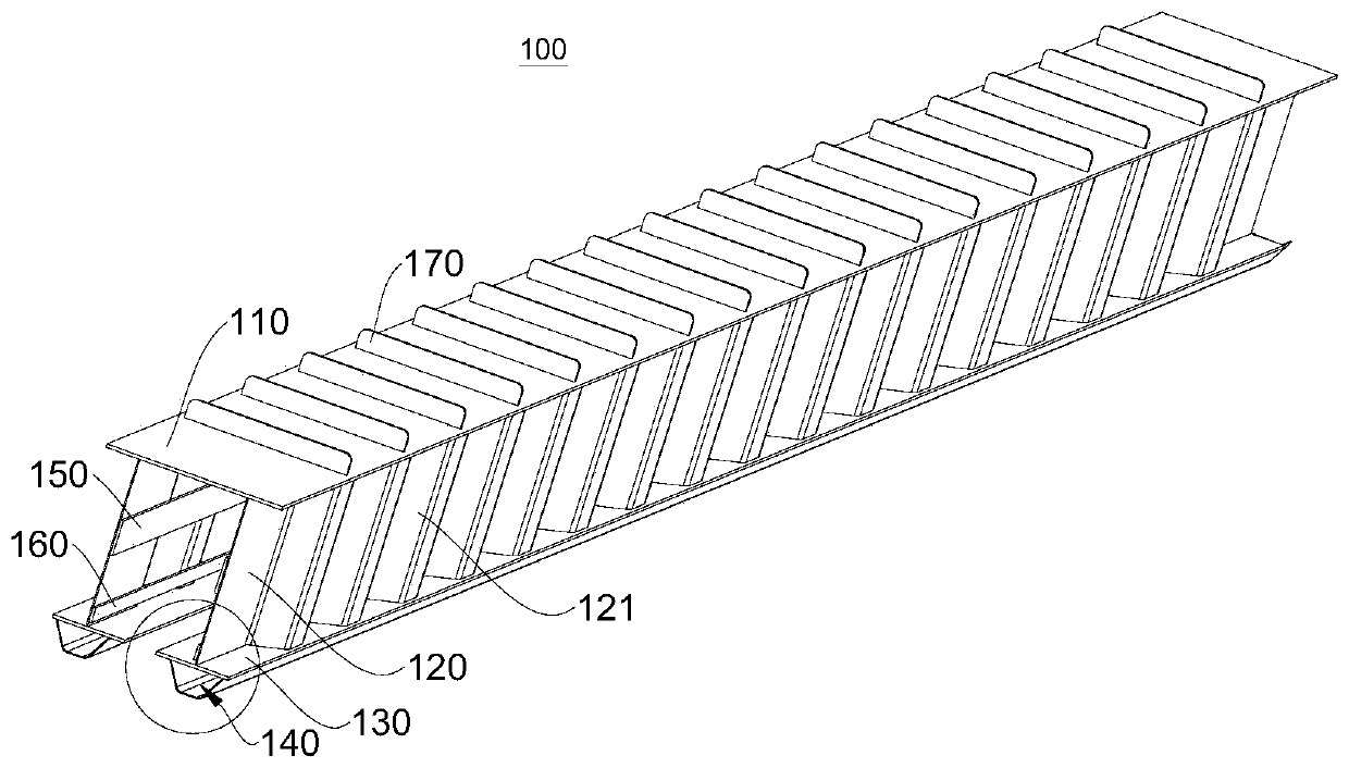 Suspension type track beam, suspension type track beam system and air ...