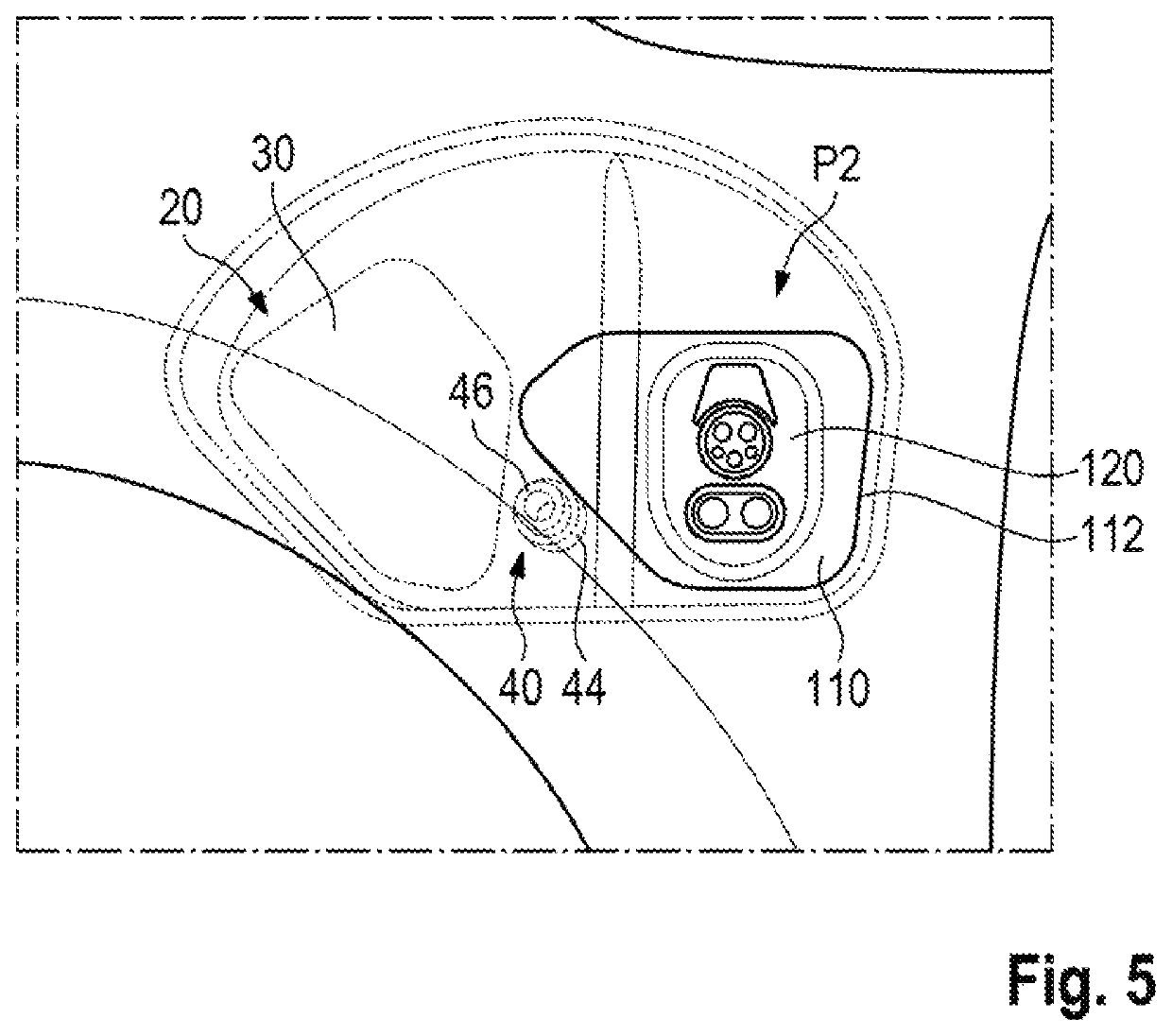 Charging socket cover for an electrically operated motor vehicle
