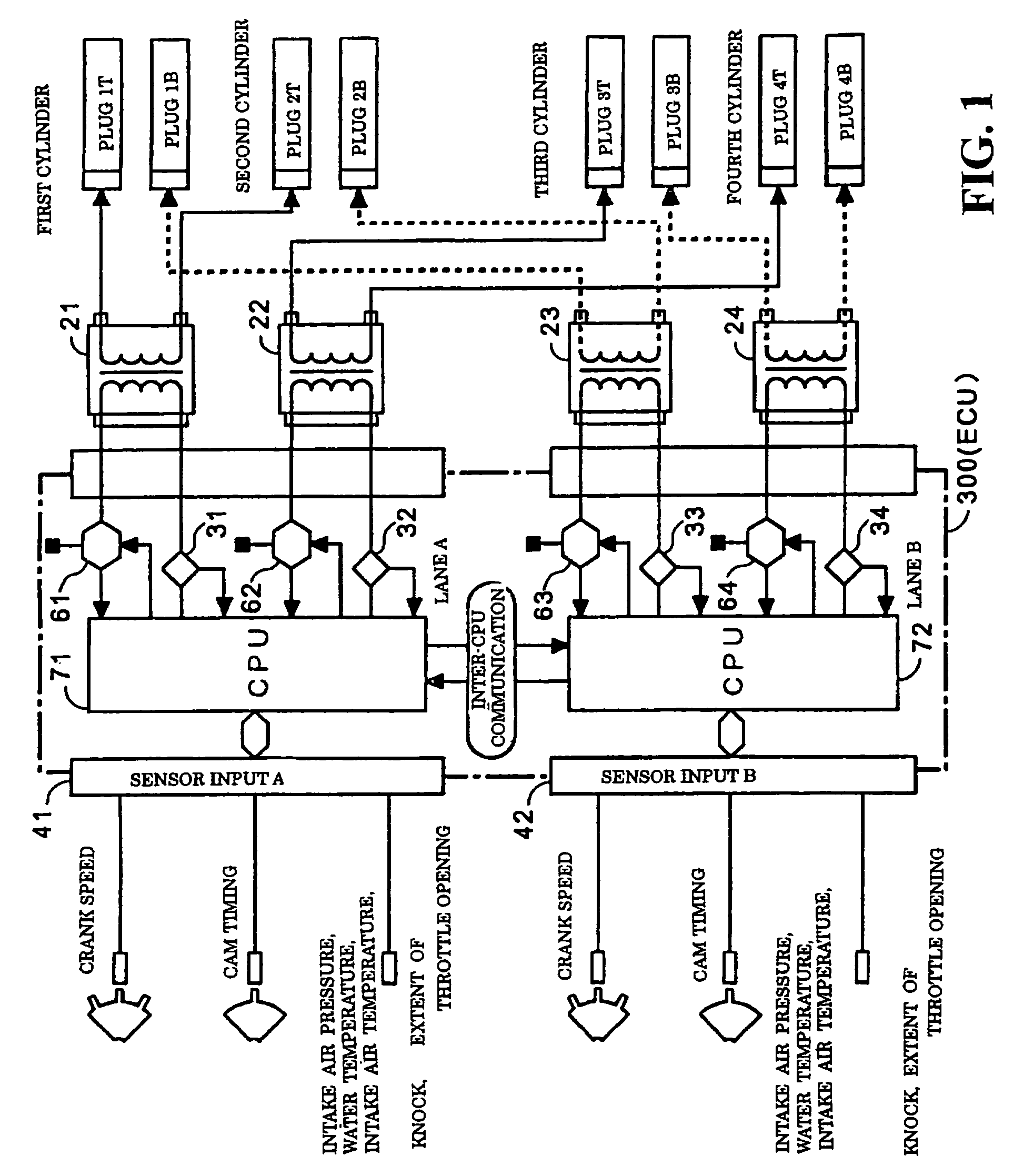 Electronic control device for aviation engine