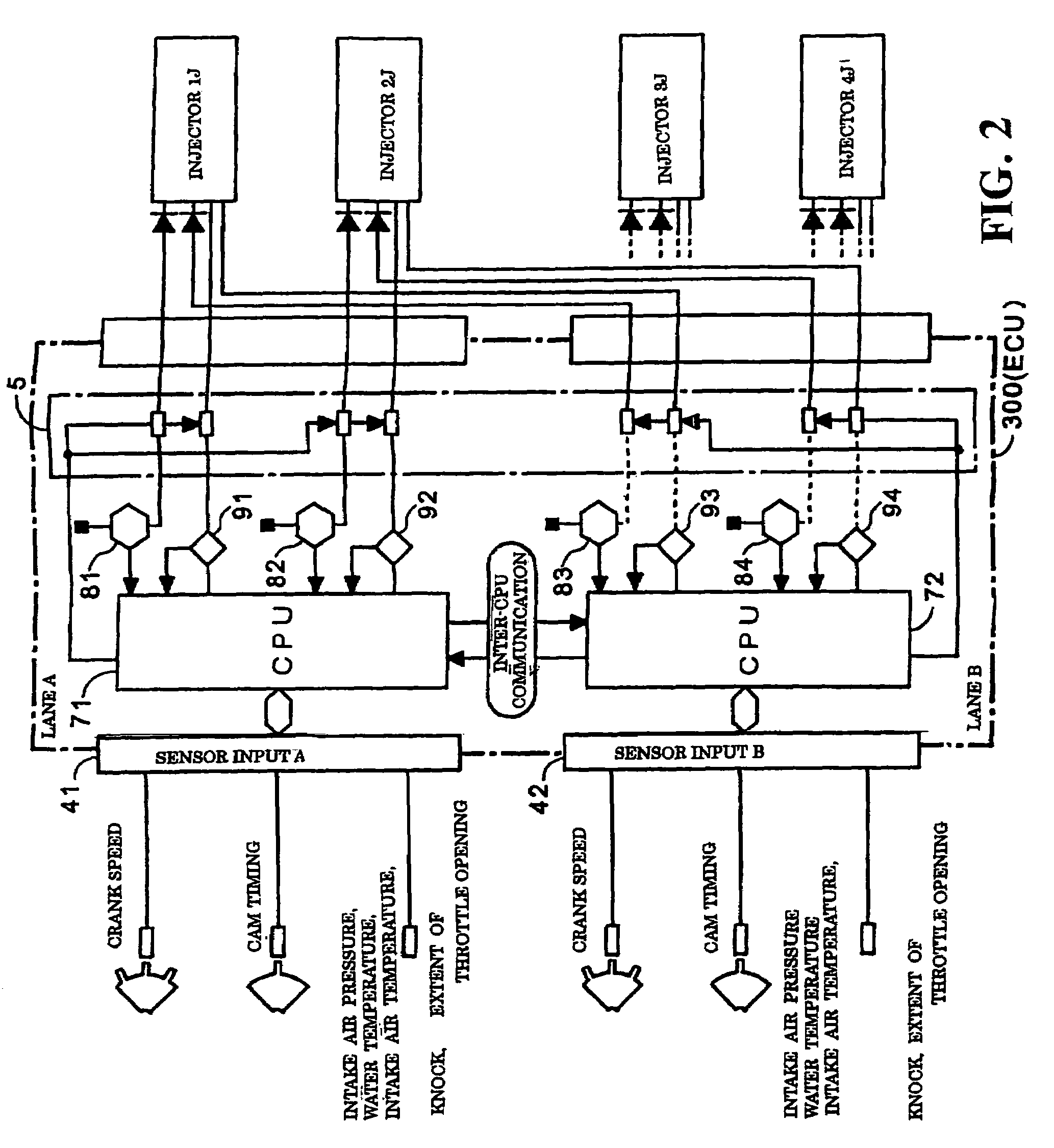 Electronic control device for aviation engine
