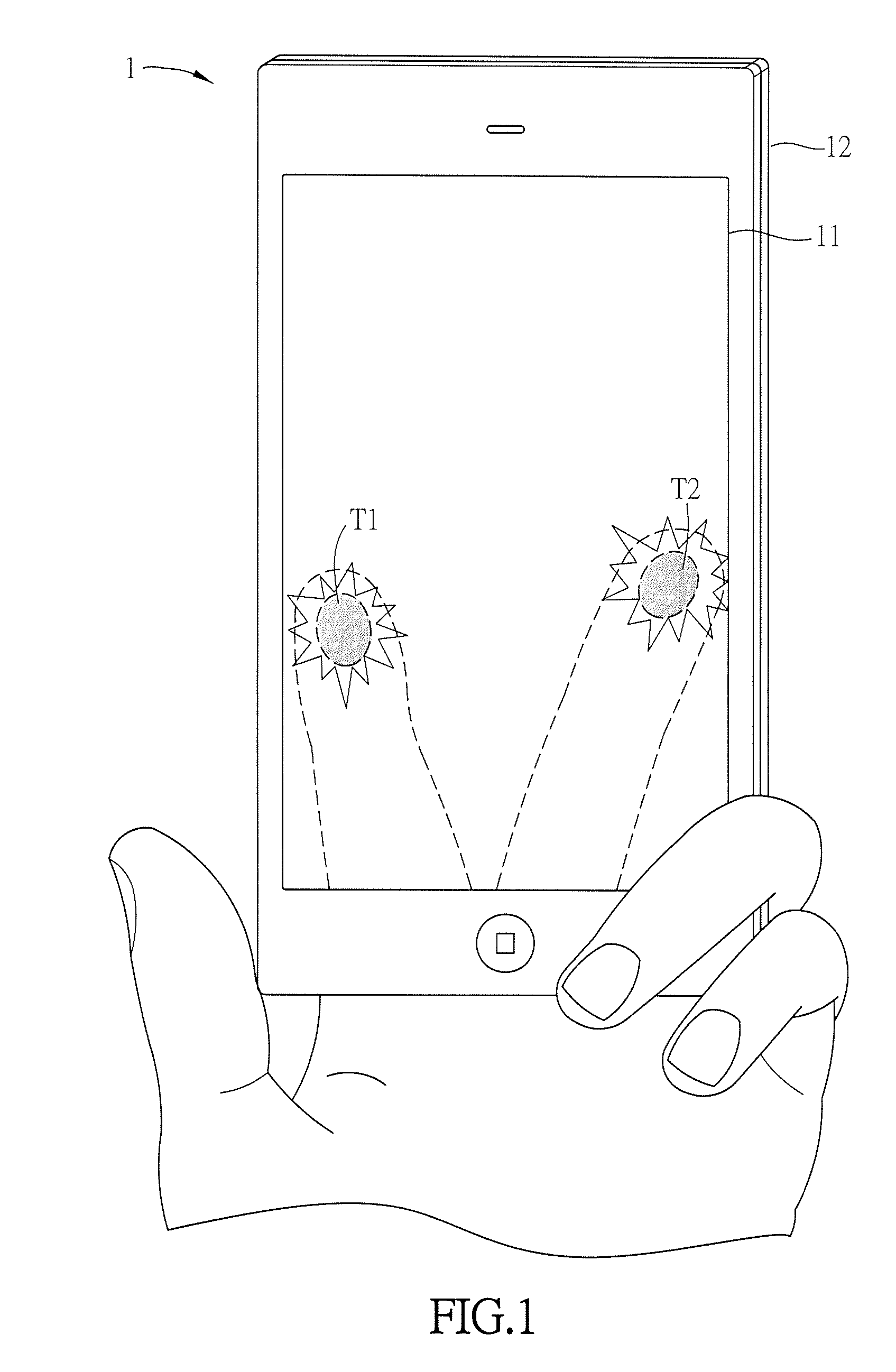 Hand-held electronic device, touch-sensing cover and initiation method with function of multi-touch