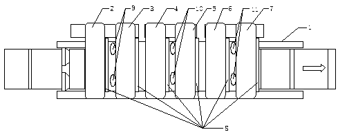 Equipment and process method for manufacturing EL luminous signboards by water-flowing type array jet printing