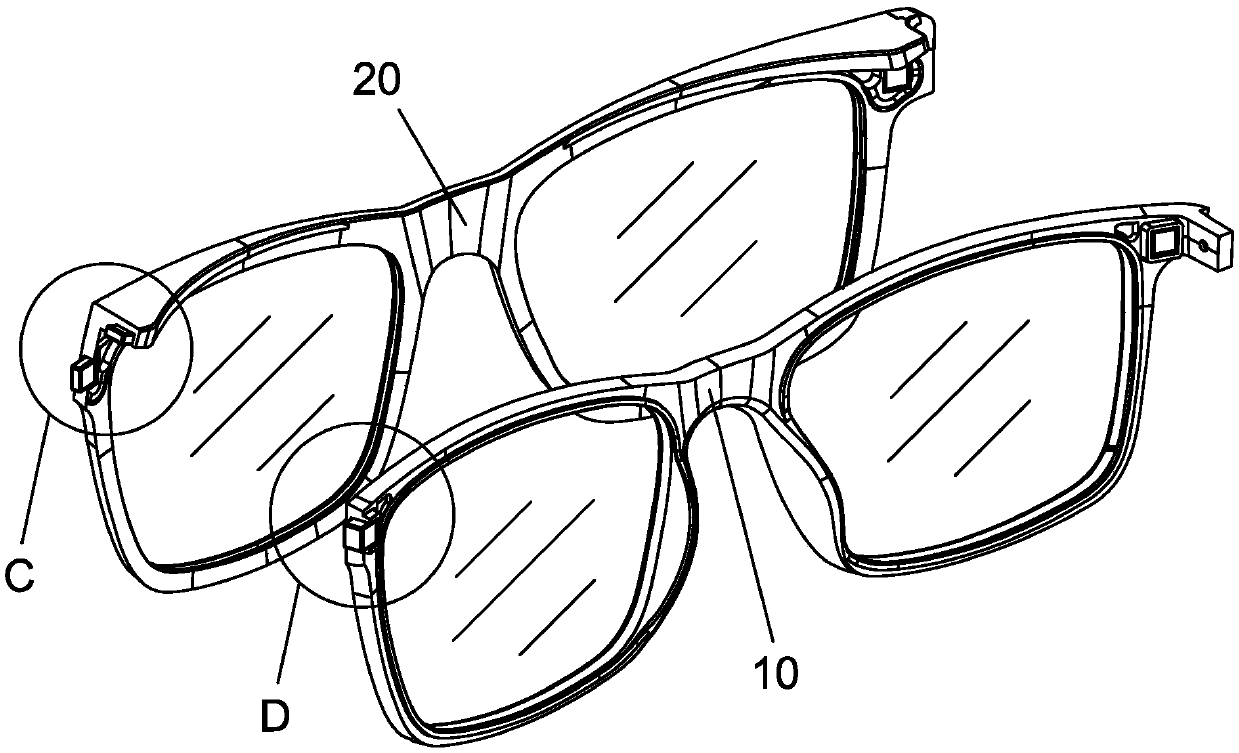 Rapid-disassembly magnetic attraction turning glasses