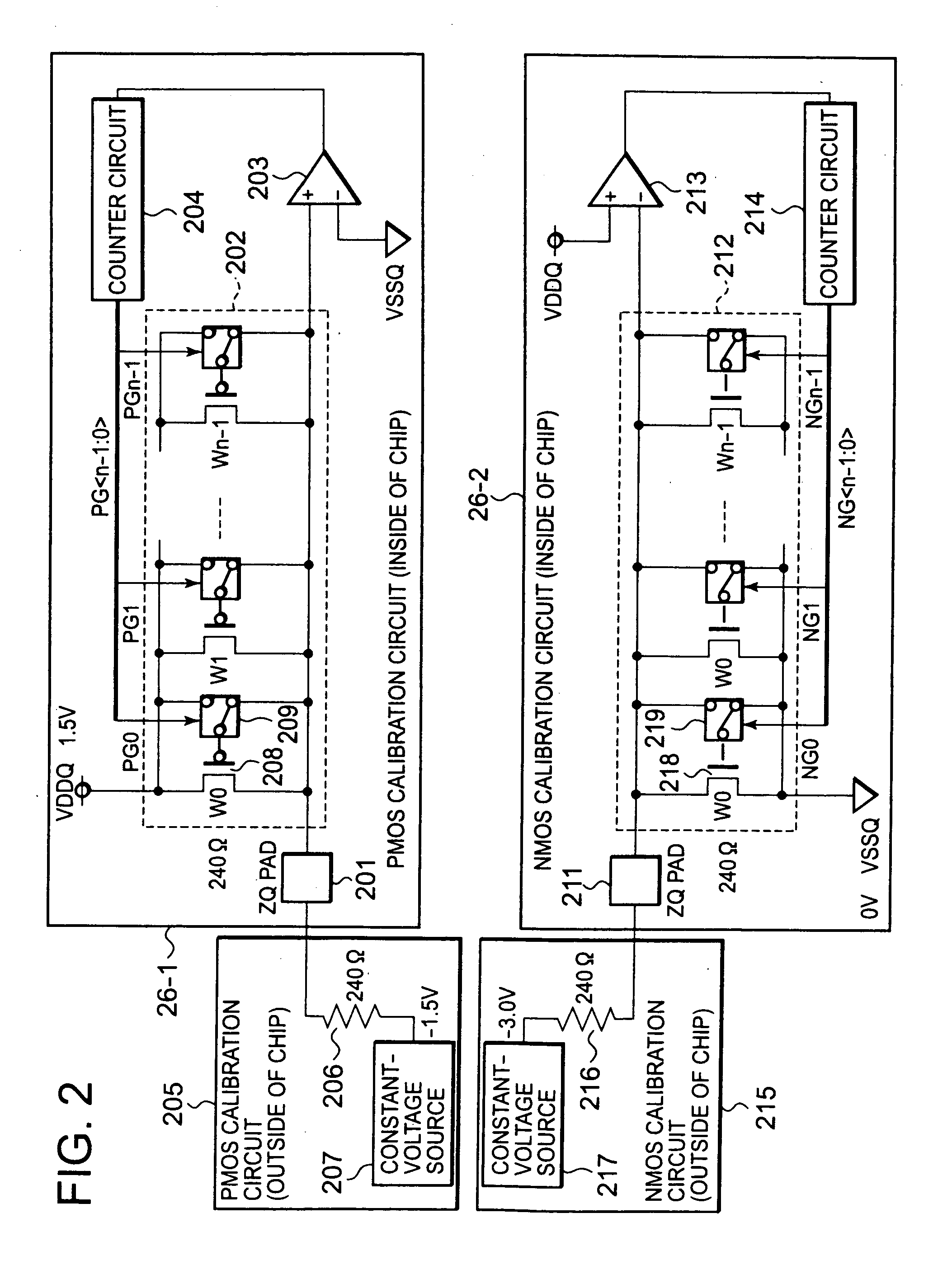 Semiconductor device, system with semiconductor device, and calibration method