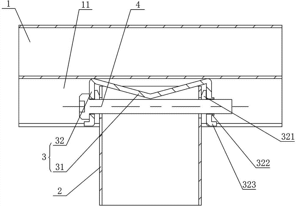 Guardrail achieving expansion connection between surface tube and stand column
