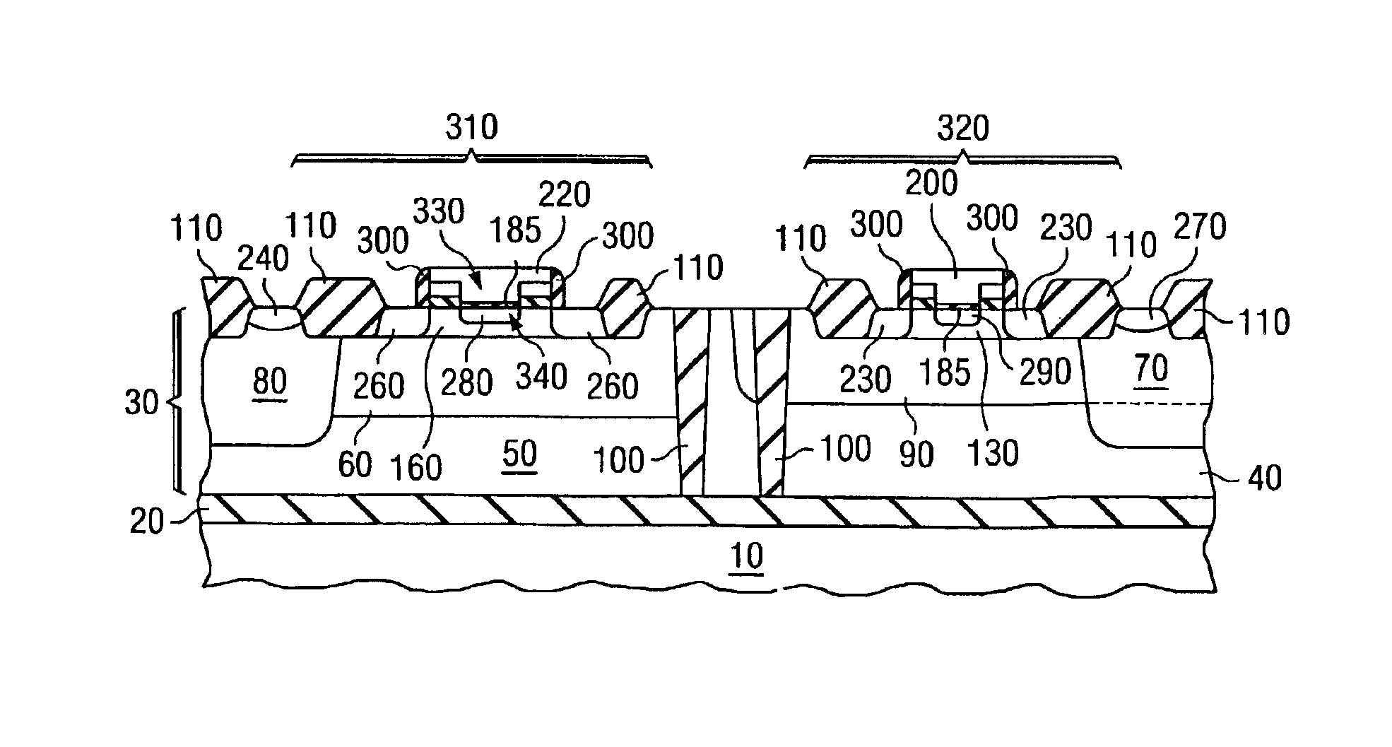 Reduce 1/f noise in NPN transistors without degrading the properties of PNP transistors in integrated circuit technologies