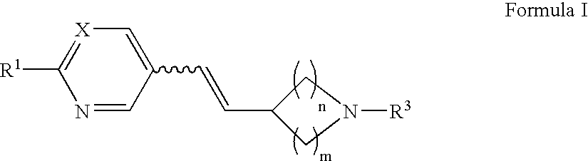 Arylvinylazacycloalkane compounds and methods of preparation and use thereof