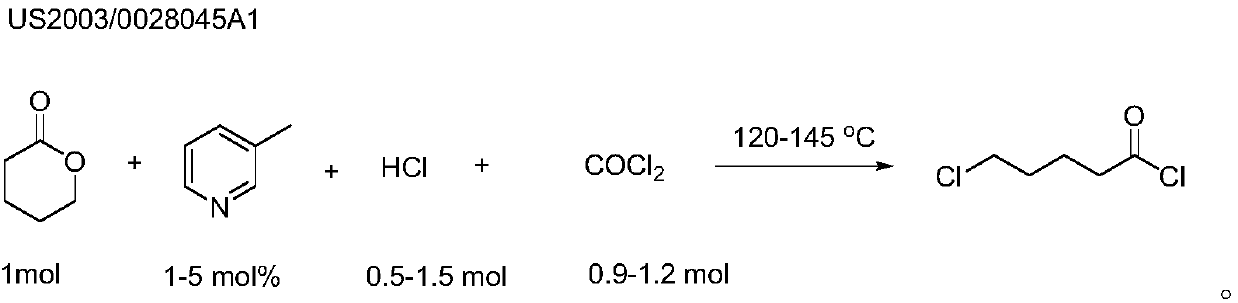 Preparation method of 5-chlorovaleryl chloride