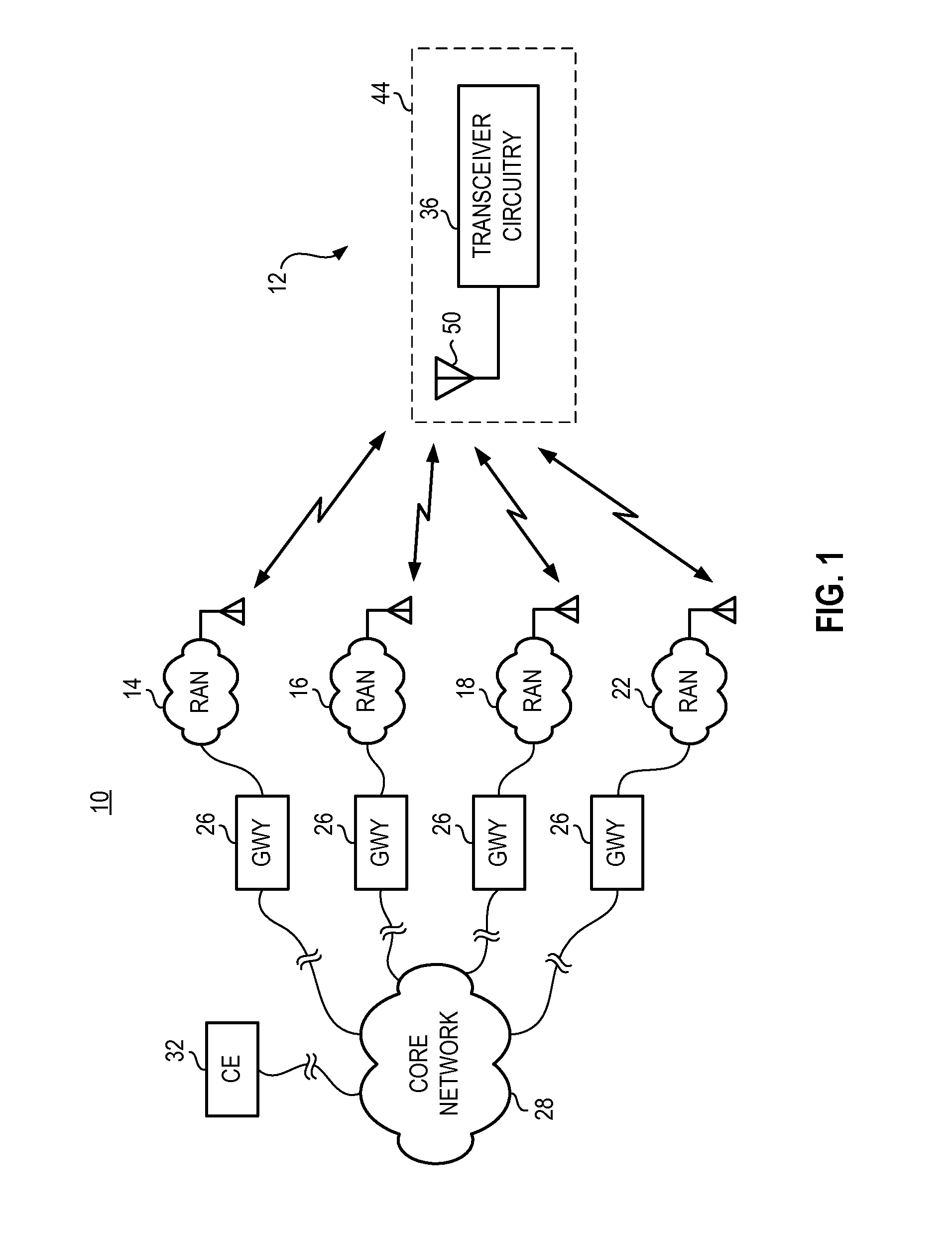 Multi-band antenna apparatus disposed on a three-dimensional substrate, and associated methodology, for a radio device