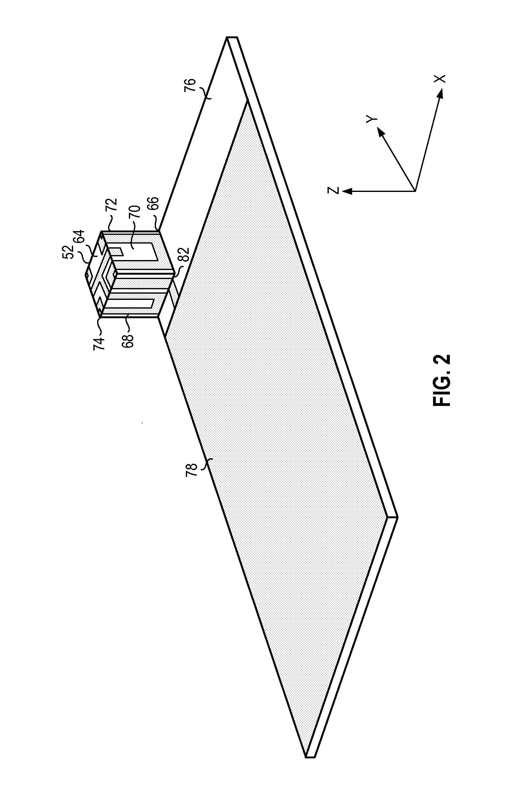 Multi-band antenna apparatus disposed on a three-dimensional substrate, and associated methodology, for a radio device