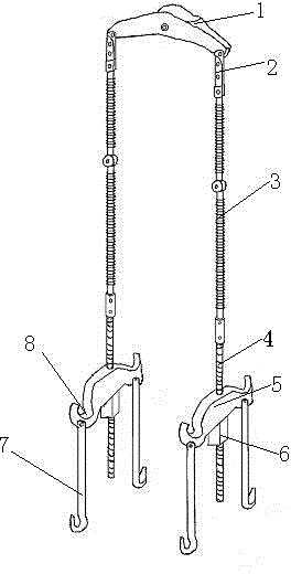 Tool capable of replacing 500KV straight-line single-connection double-string horizontal insulator