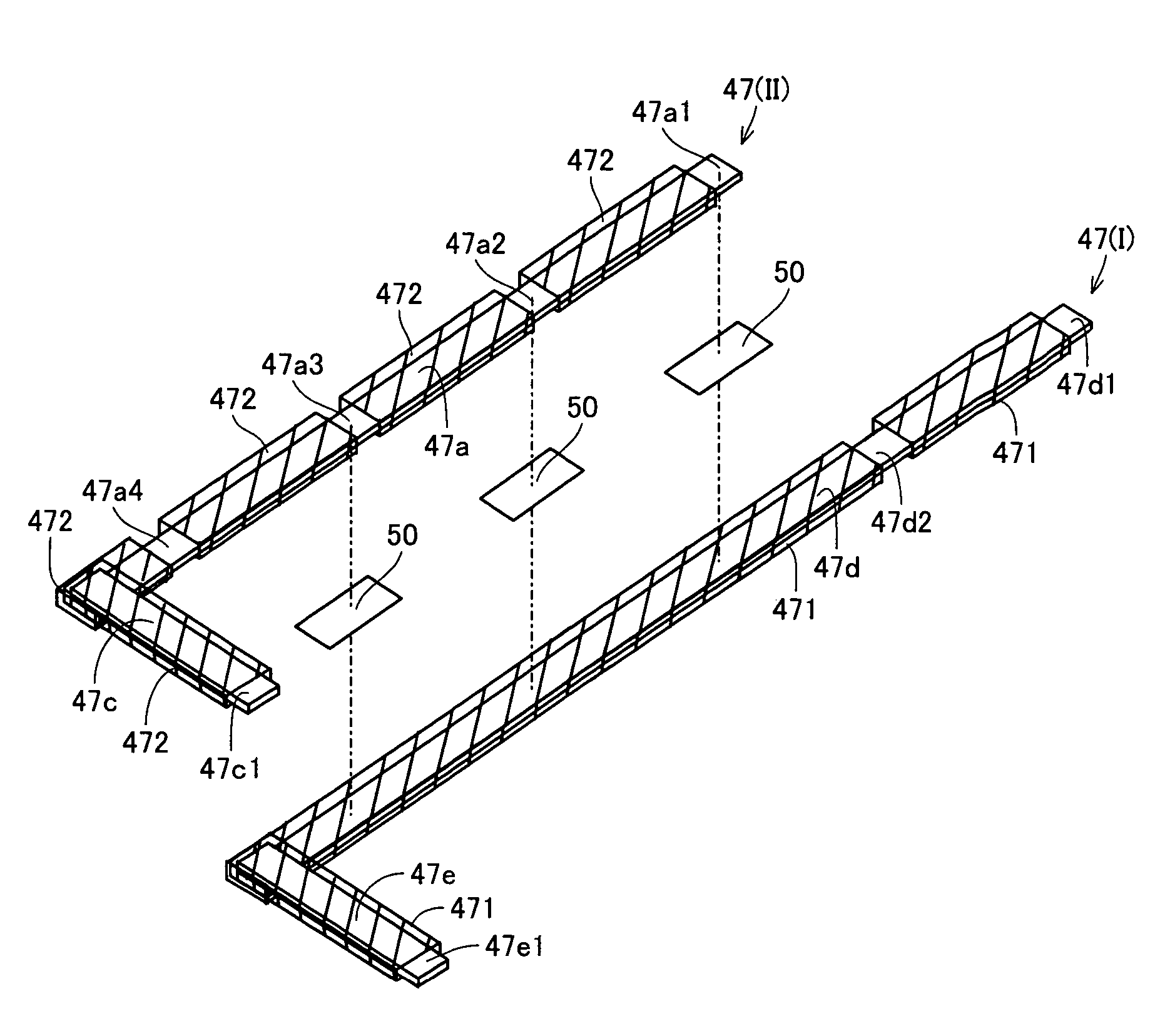 Integrated wiring member for solar cell module, solar cell module using the same, and manufacturing methods thereof
