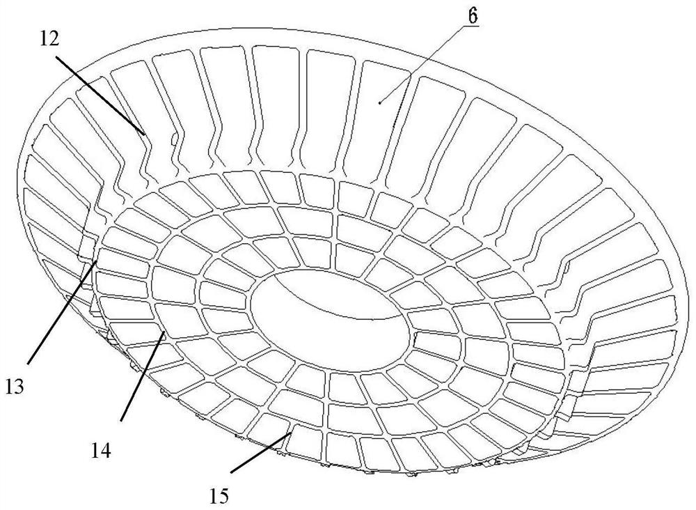Tooth-shaped reflector integrated supporting frame structure with high force thermal stability