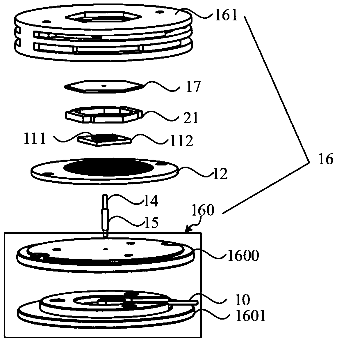 Tissue component non-invasive detection device and system, and wearable equipment