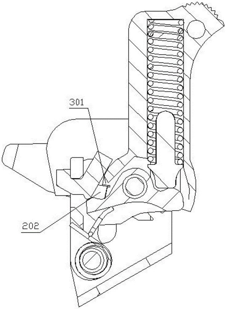 Manual safety device based on driving hammer type emission pistol