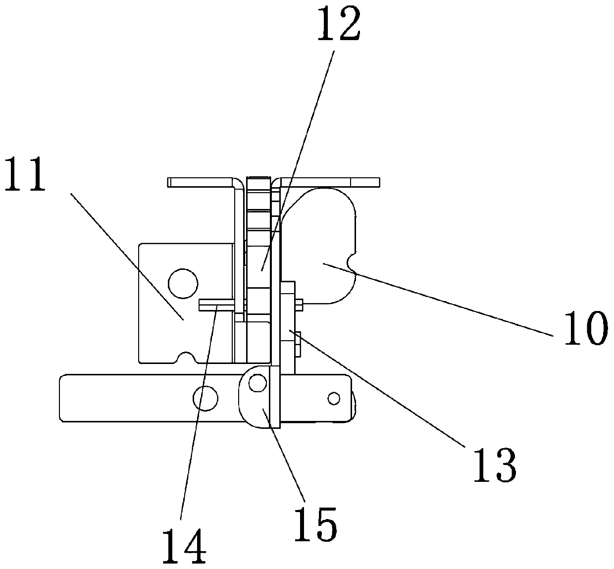 Double-hook pistol box locking mechanism