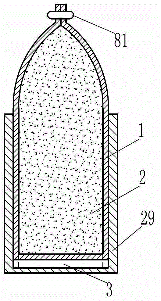 A kind of solid projectile projectile and its projecting device and projecting method