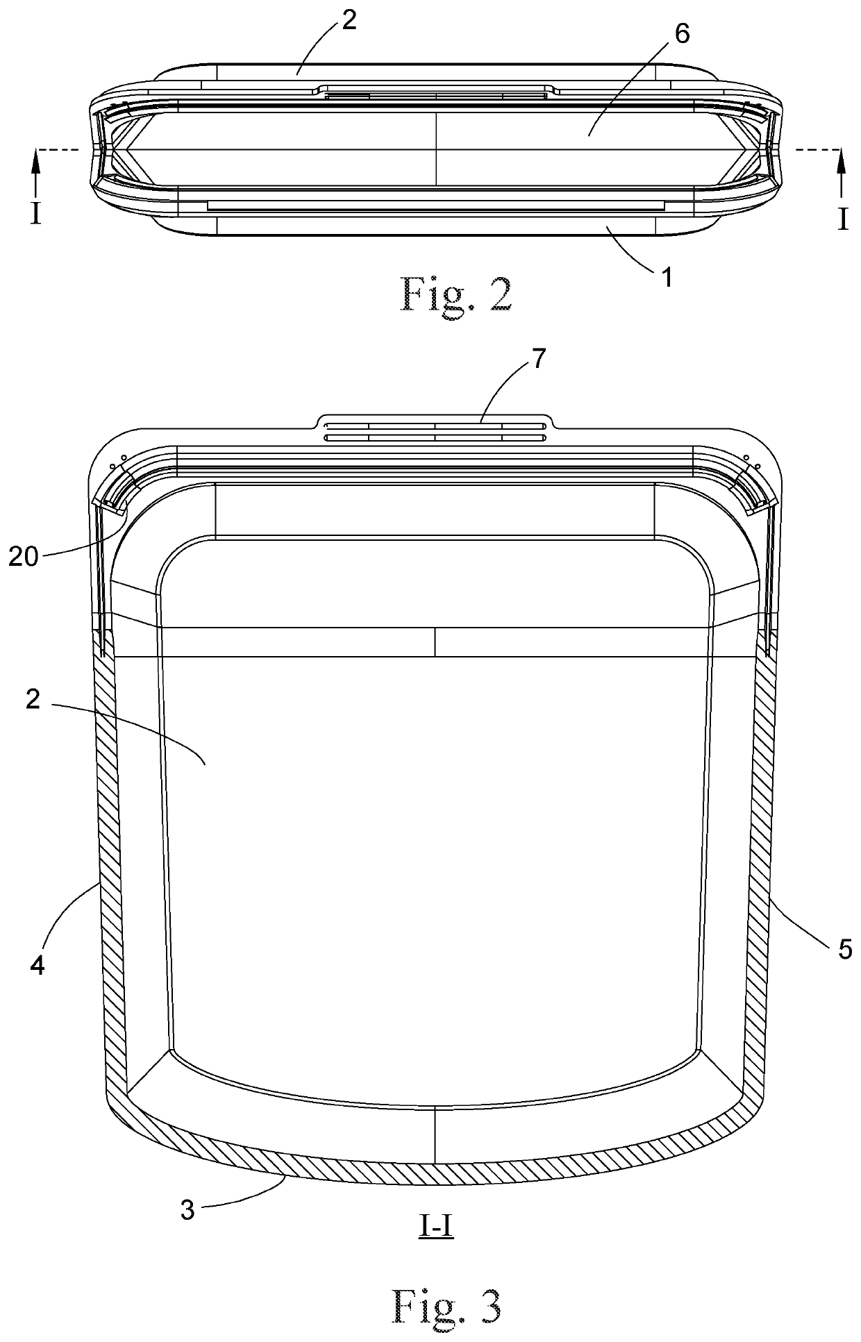 Bag container with sealing mechanism