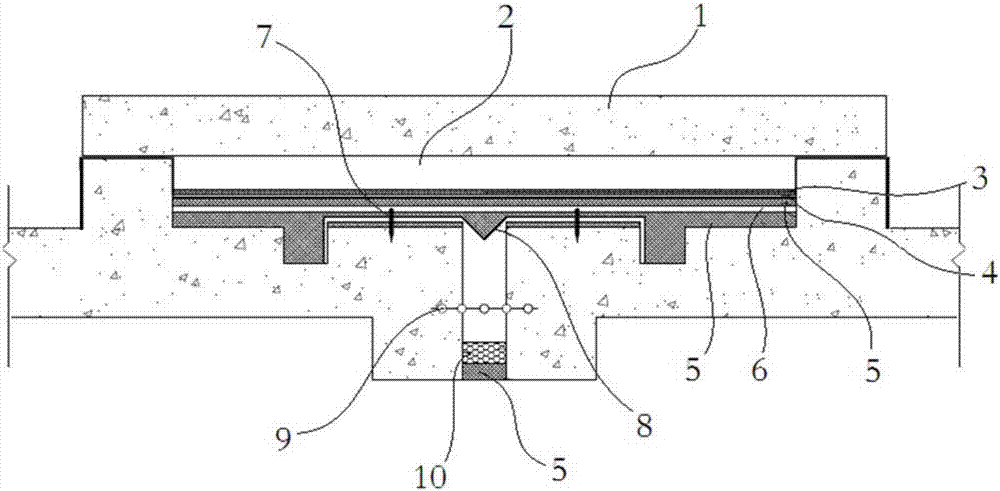 Waterproof construction method for roof and top plate deformation seams capable of effectively coping with deformation condition