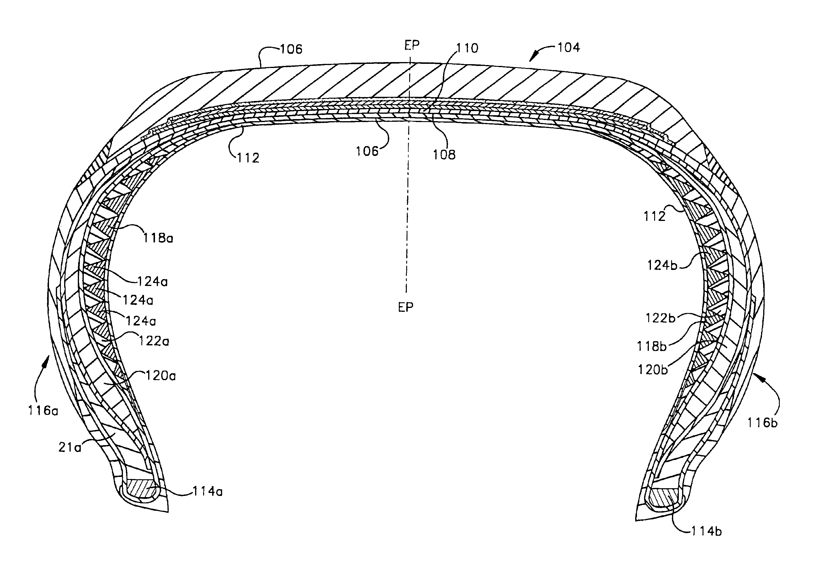 Variable-stiffness wedge insert for runflat tires