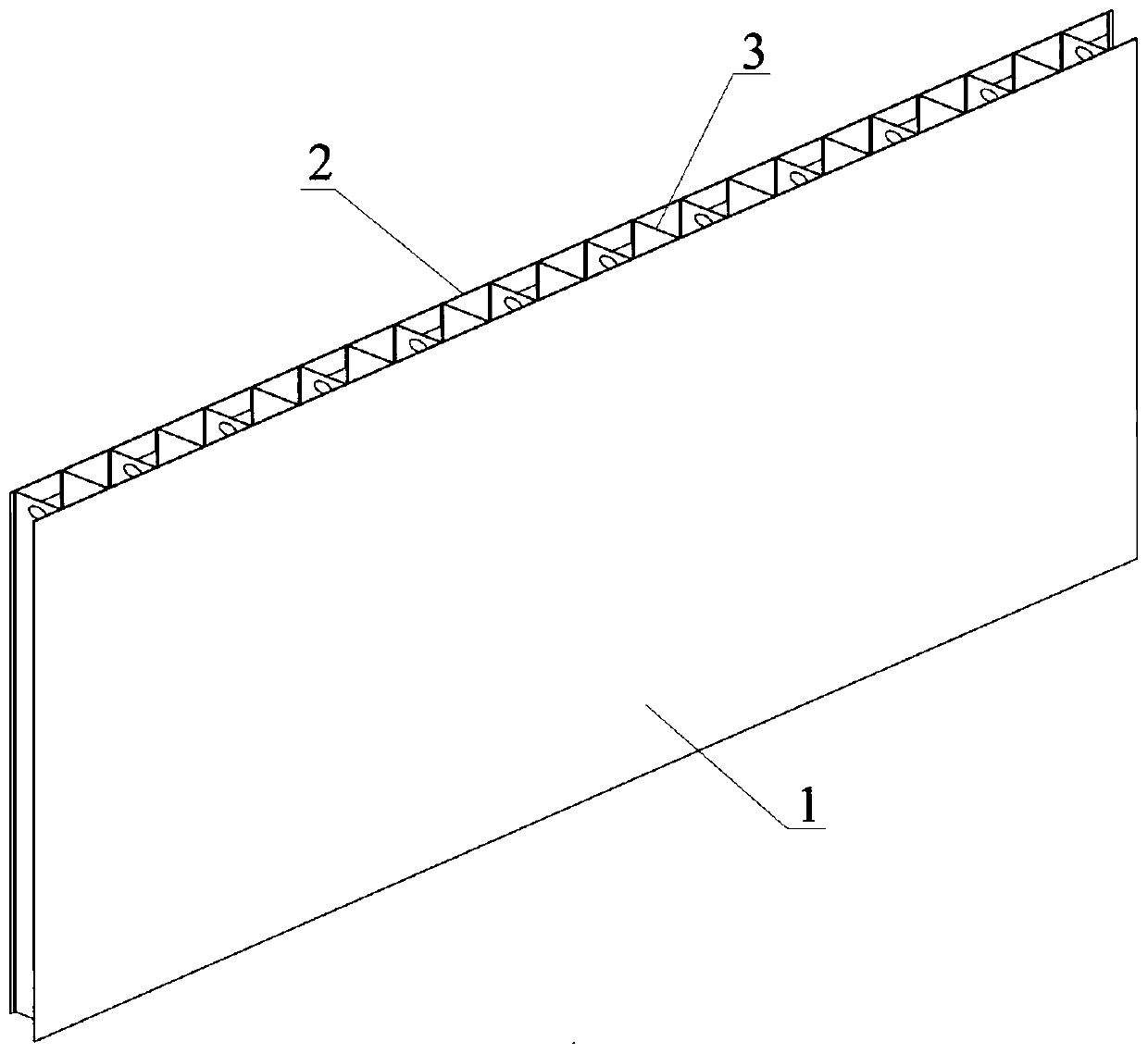 A hangar door structure with anti-icing function and its manufacturing process