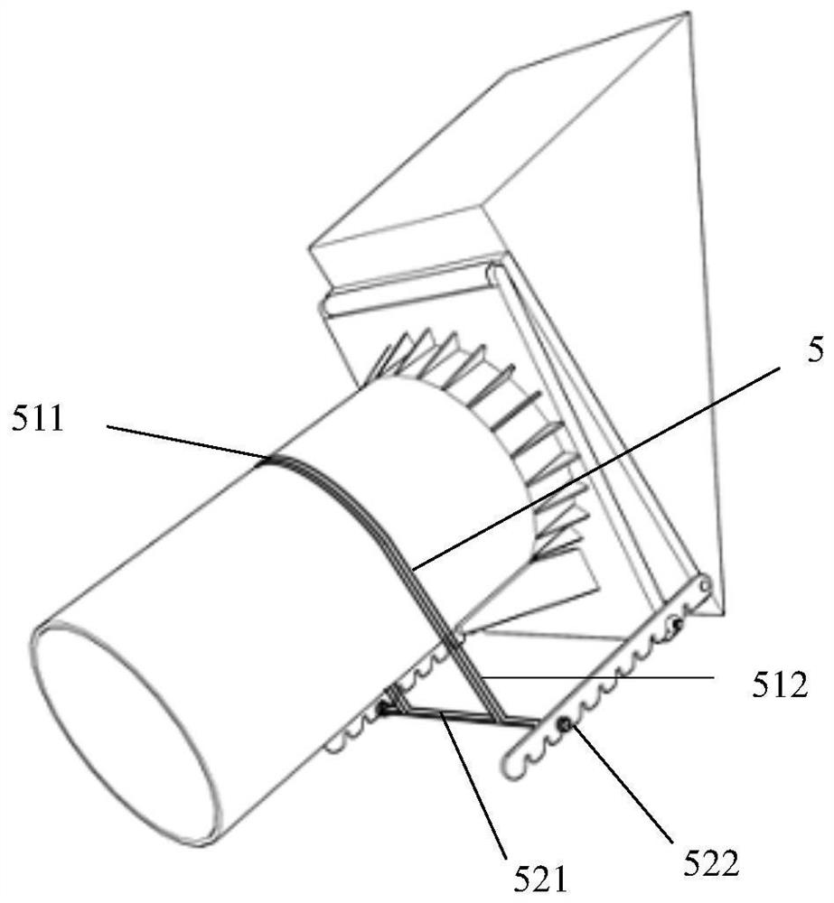Inclined throwing support dip angle adaptive supporting device