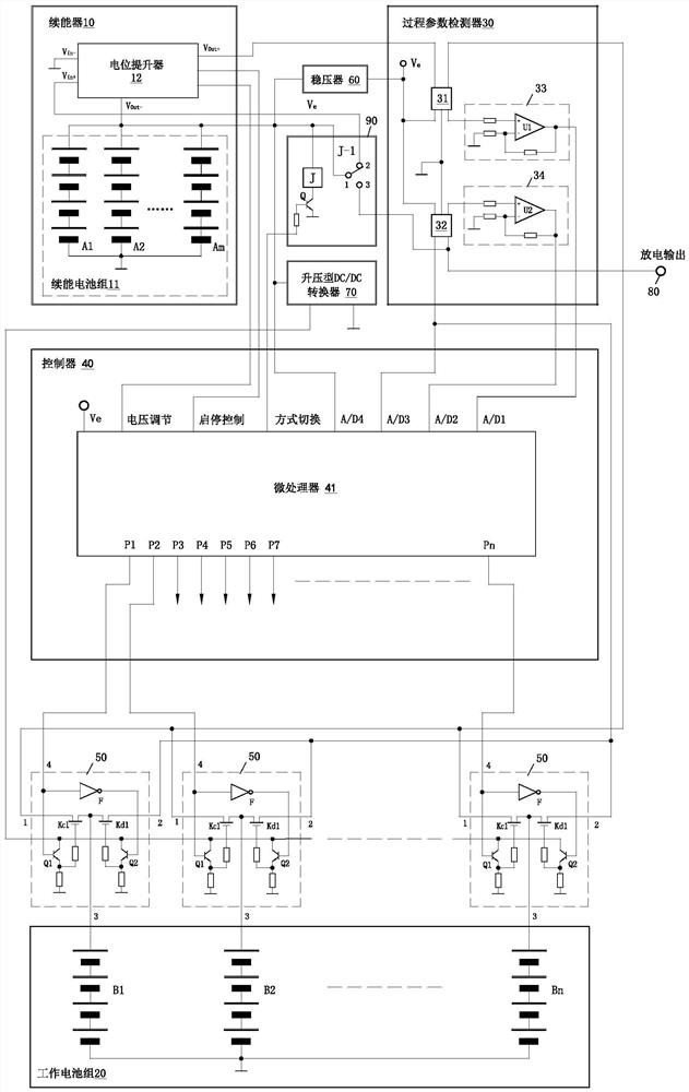 Battery discharge capacity improvement device and method