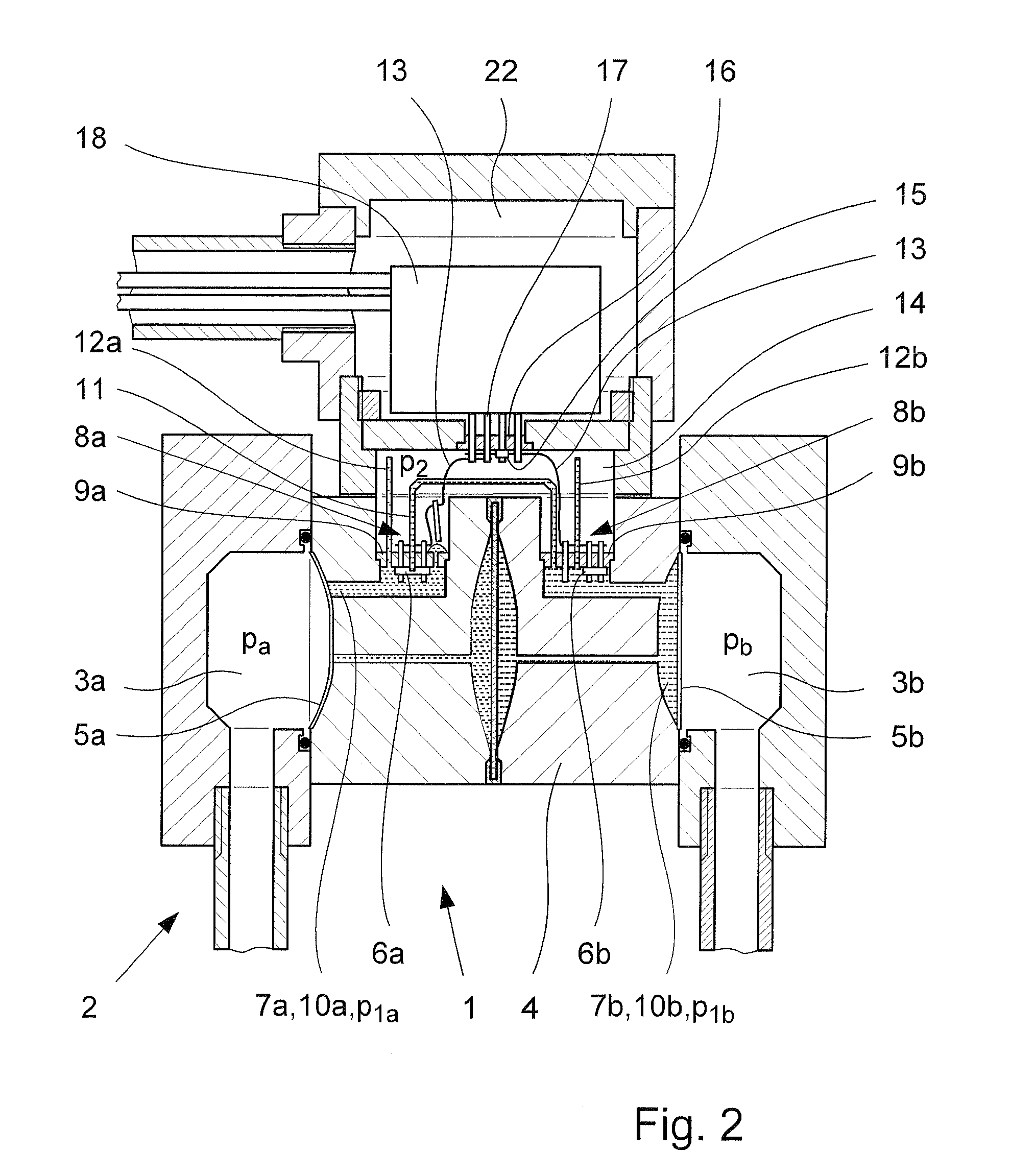 Pressure transducer and method for monitoring the state of a pressure transducer and pressure sensor