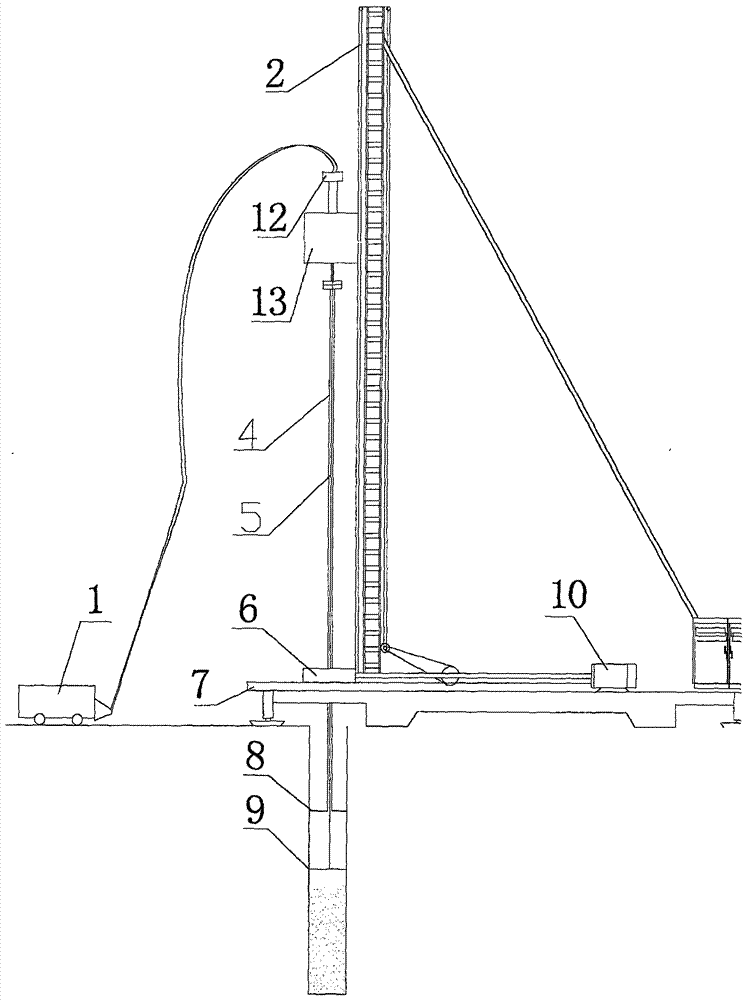 Built-in integrated water joint direction changing mechanism for single power, synchronous two-way mixing pile driver