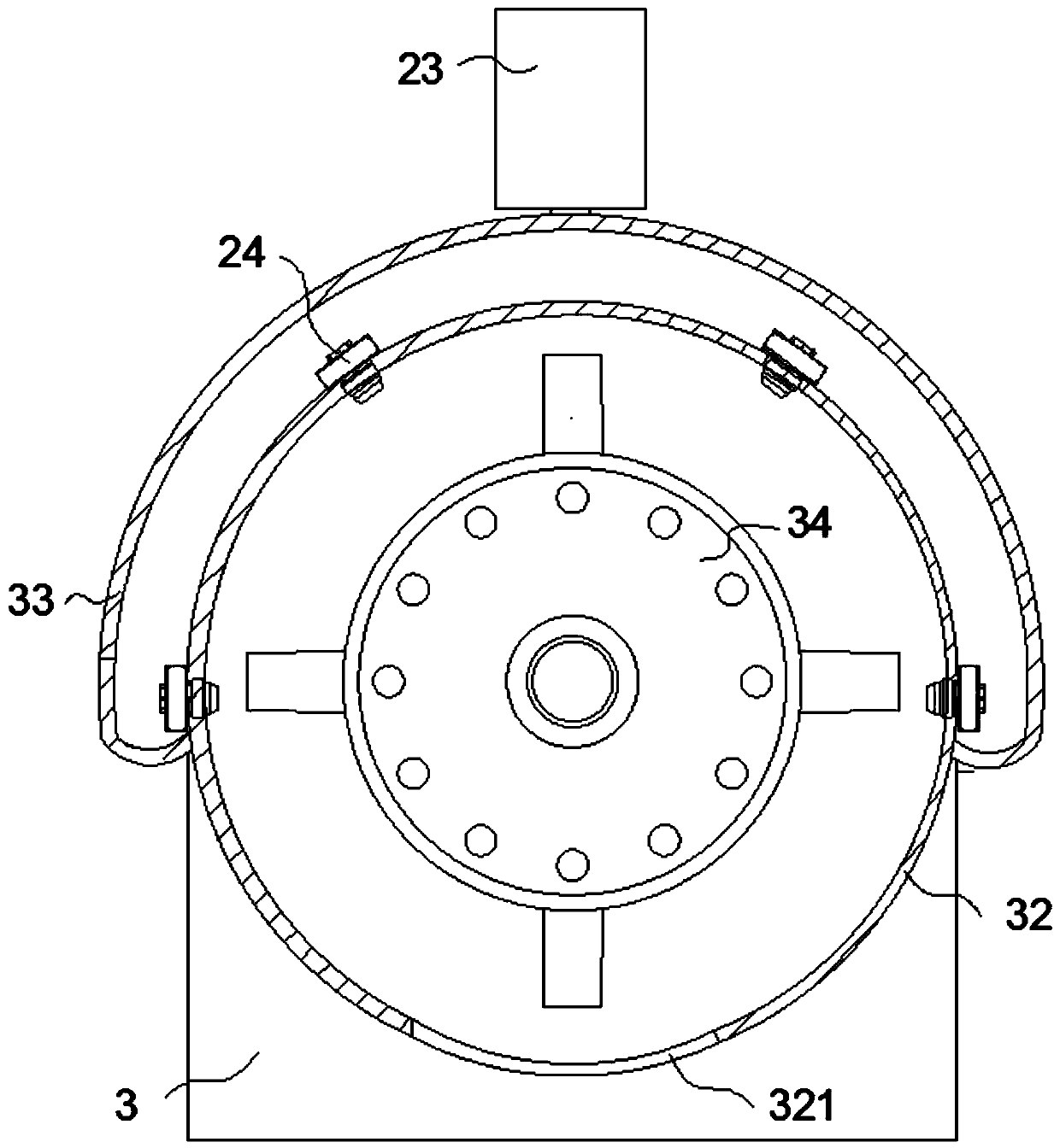 Self-falling traditional Chinese medicine pharmaceutical pulverizer with medicine homogenizing function