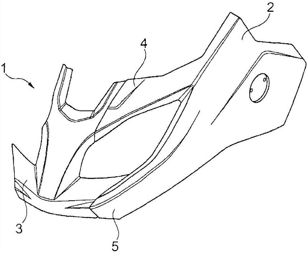 Trim part for a motorcycle or a motor scooter, and trim unit consisting of a plurality of trim parts