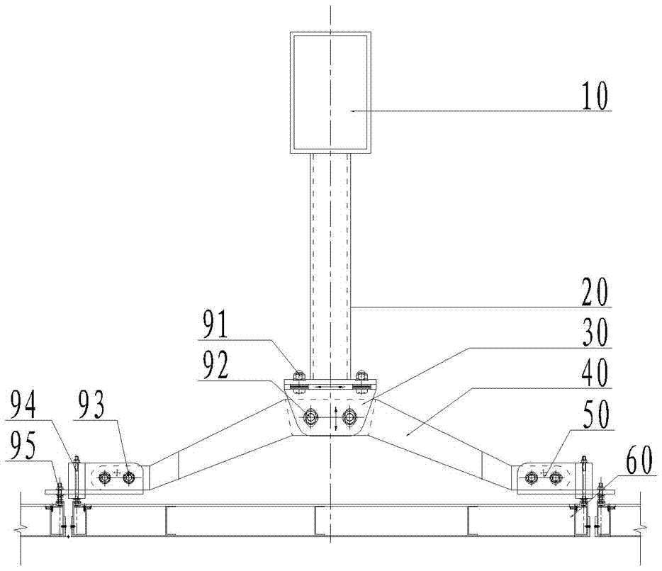 Installation fixing device for hollow-out aluminum plate curtain wall