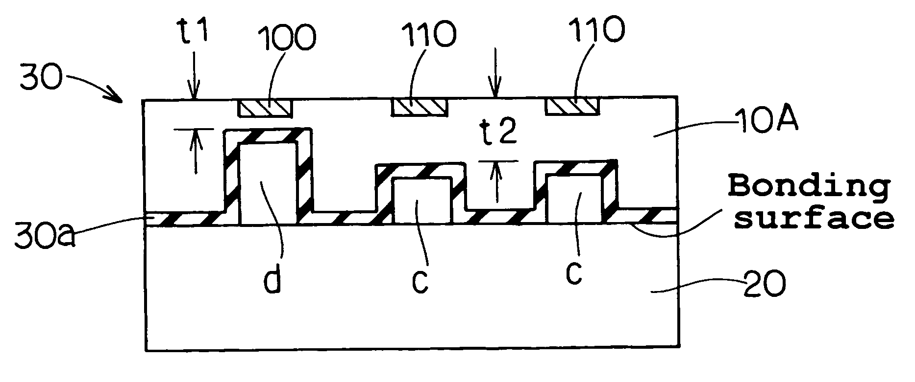 Pasted soi substrate, process for producing the same and semiconductor device