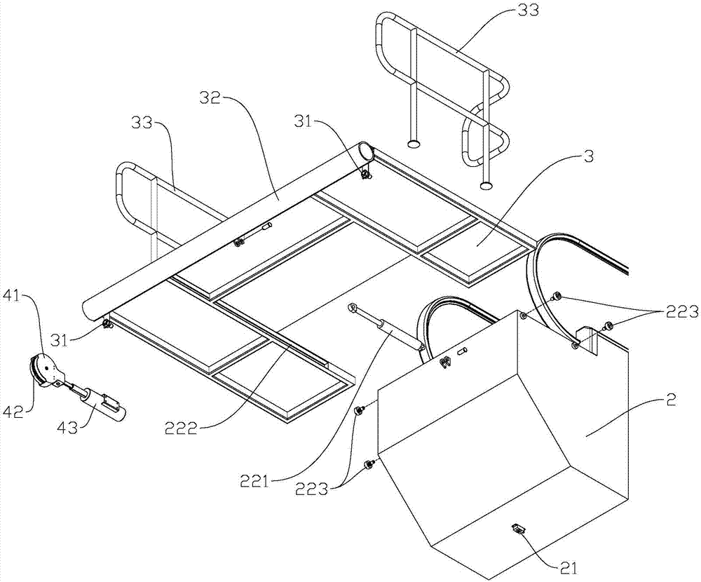 Adjustable airport pickup platform system used for boarding car